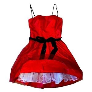 Vintage Steppin Out Red Juniors Party Dress Size 11/12
